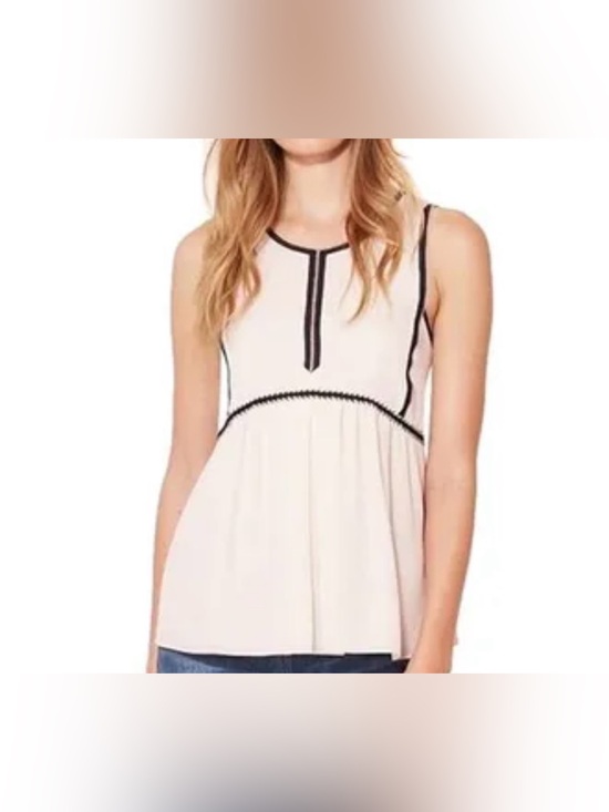 Tory Burch Tops - Tory Burch Silk Top With Black Trim Size 0
